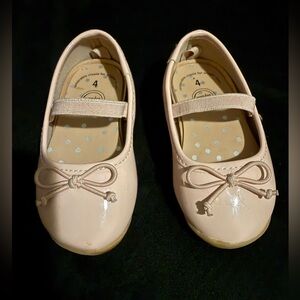 Wonder Nation Light Pink Dress Shoes with Bow, toddler 4